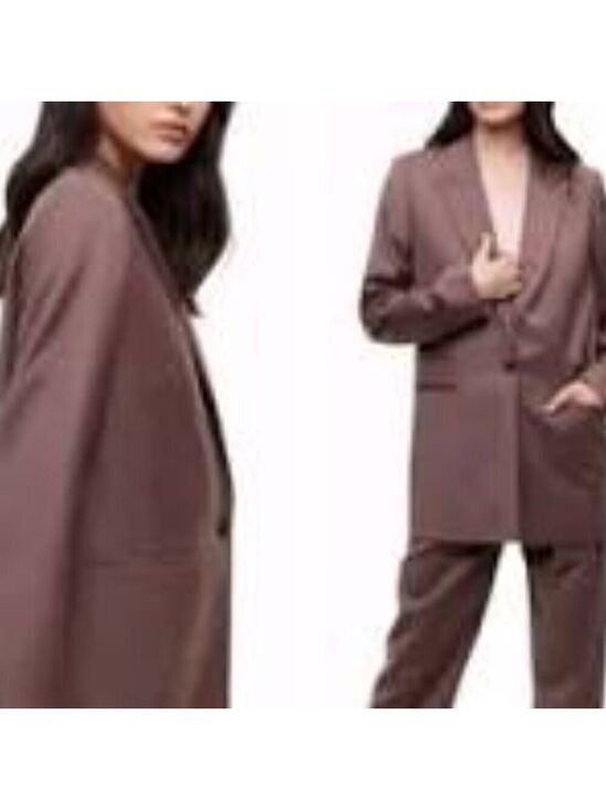 Wilfred Jackets & Blazers - Aritzia Wilfred Belcastel Blazer Jacket Oversized Brown Tailored Women's Medium